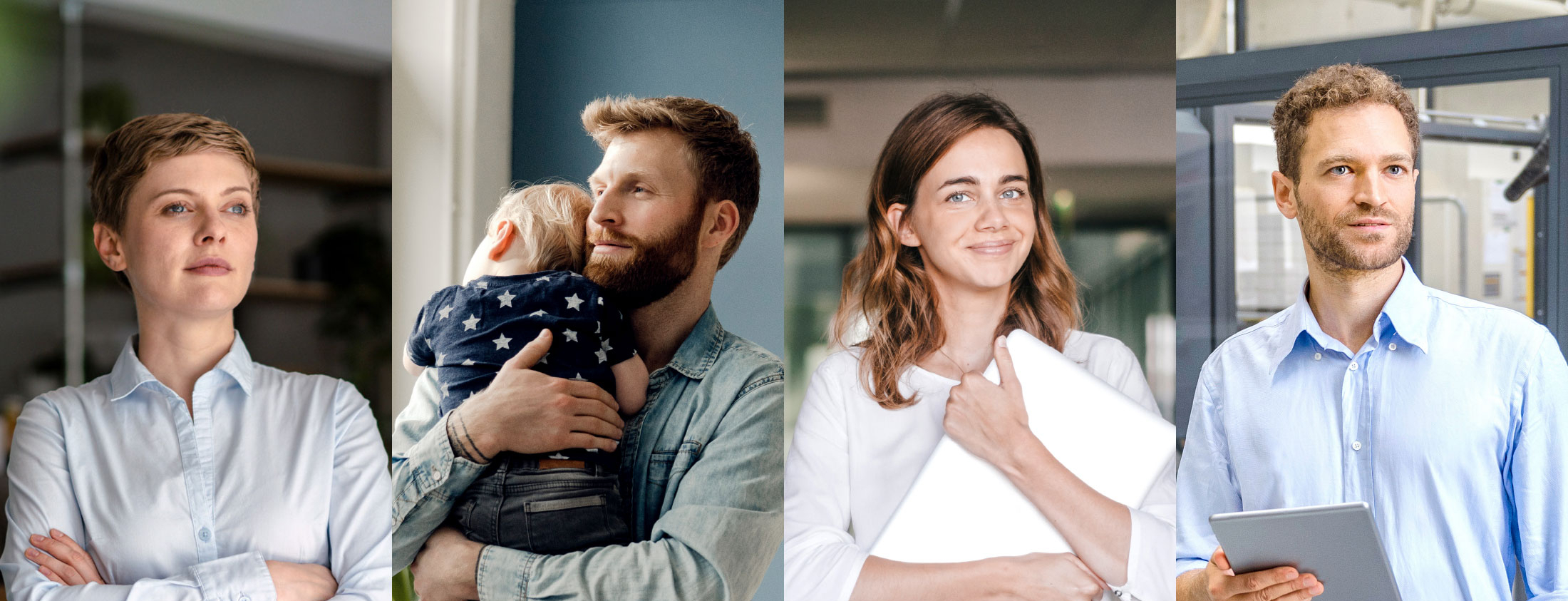 Collage von verschiedenen Menschen in unterschiedlichen Lebenssituationen